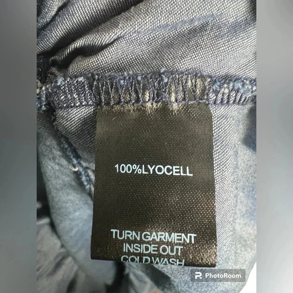 Lapis Western Smock dress in a denim like blue Size 2XL - Picture 5 of 7